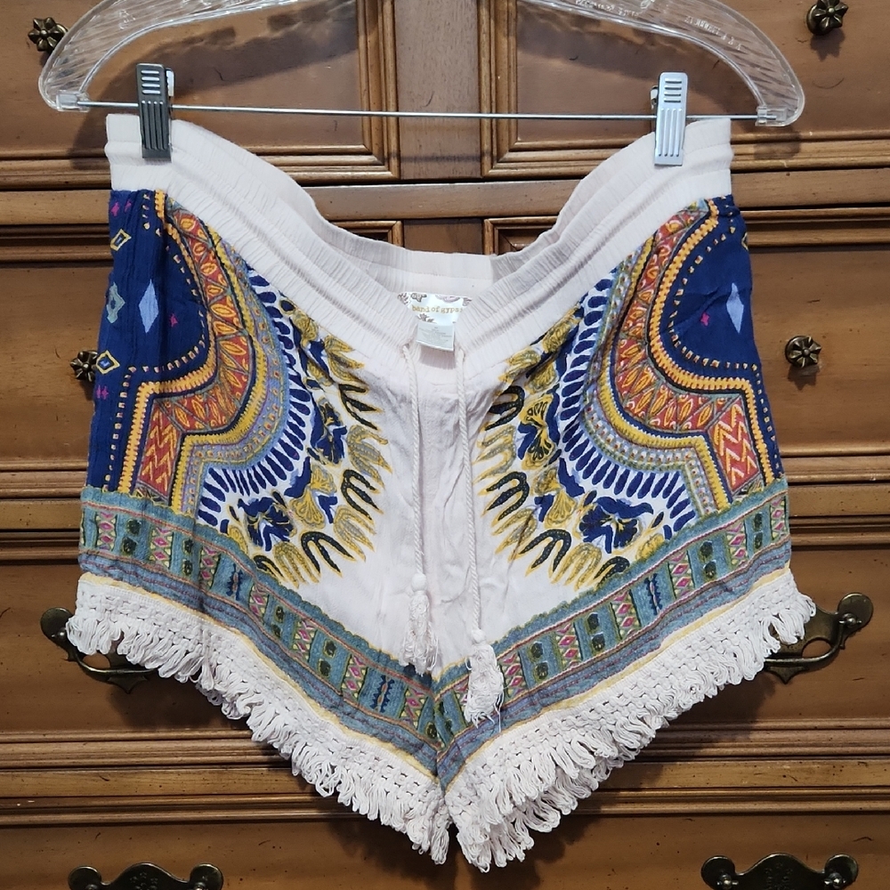 Band of Gypsies Blue and Cream Shorts